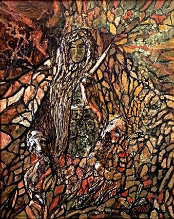 BOB MONEY STOCCARDA 1965 JAPAN COSMOGONY 2012 BASSO RILIEVO SU TELA 50x40...