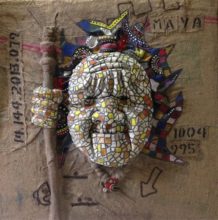 Giuseppe trentacoste firenze 1977 Maya 2016 Tela piegata 90x90 Certificato di...