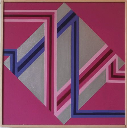 Fernanda Fedi Caluso 1940 Ritmo 1972 Acrilico su tavola di legno 50x50...
