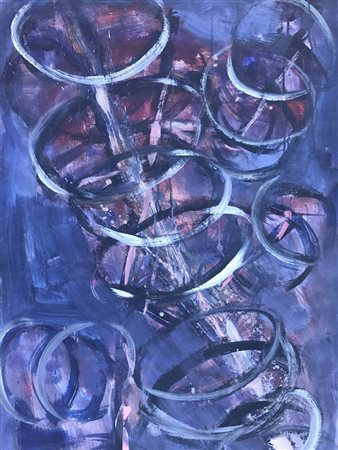 Ciro Onda Torre Annunziata 1954 Eccomi Acrilico su cartone 100x70 Certificato...