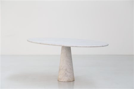 MANGIAROTTI ANGELO (n. 1921) Raro tavolo ovale in marmo, per Skipper anni 70...