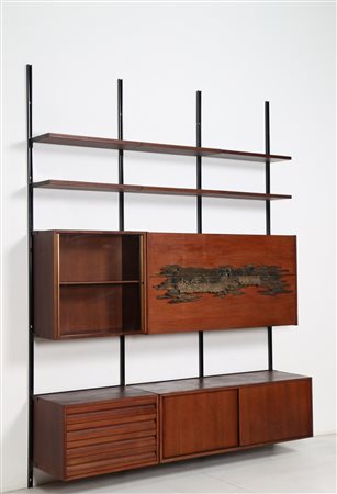 OSVALDO BORSANI e ARNALDO POMODORO Sistema componibile in palissandro...