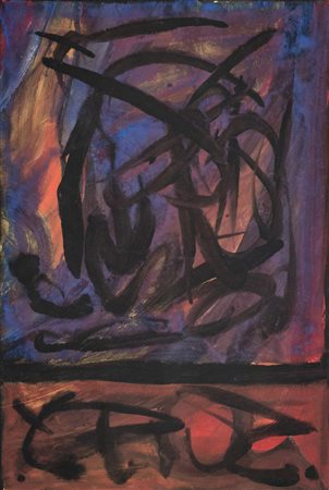 Dino Castelvecchi (Lucca 1935) Senza titolo, Tecnica mista su cartoncino, cm....