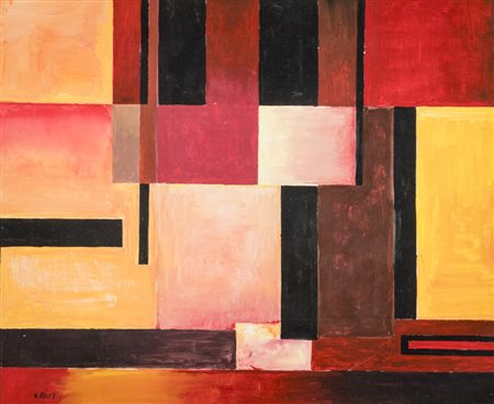 Mario Radice (Como 1898 Como 1987) Composizione, 1947 Olio su tavola, cm....