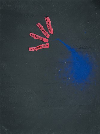 Ugo Carrega (Pegli (Ge) 1935) Filosofia visiva "coito", 1988 Tecnica mista su...