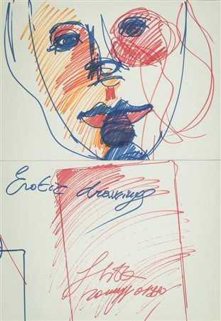Tano Festa (Roma 1938 1987) Erotic drawing, 1980-82 Pennarello su carta...