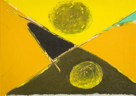 Walter Fusi (Udine 1924 Firenze 2013) Senza titolo, Olio e sabbia su...