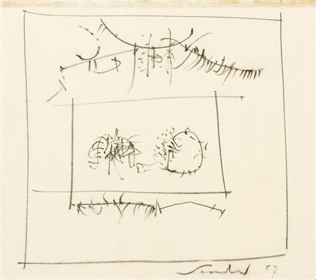 Emilio Scanavino (Genova 1922 Milano 1986) Senza titolo, 1957 Grafite su...