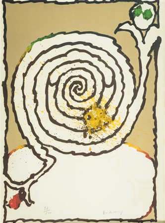 Pierre Alechinsky (Bruxelles 1927) Senza titolo, anni '70 Litografia su...