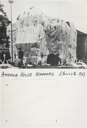 Christo and Jeanne- Calude (1935) American House Wrapped, Heidelberg, 1969...