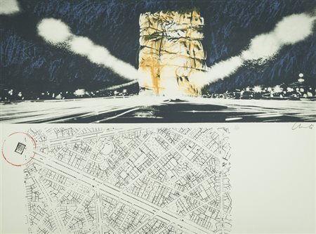 Christo and Jeanne- Calude (1935) Project for the Arc de Triomphe, Paris,...