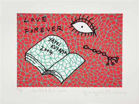 Yayoi Kusama (Matsumoto, Giappone 1929) LOVE FOREVER - BOOK TO READ AT NIGHT...