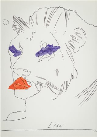 Andy Warhol (Pittsburg 1928 New York 1987) Lion, Fotolitografia su carta cm....