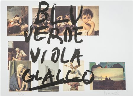 Jannis Kounellis (Atene 1936 Roma 2017) Blu, verde, viola, giallo, 1998...