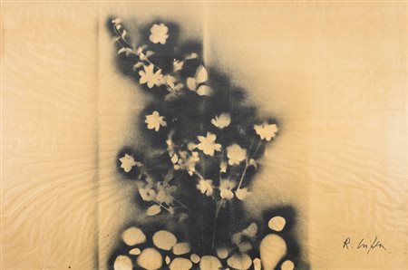 Roberto Crippa (Monza (Mi) 1921 Bresso (Mi) 1972) Fiori , Smalti a spruzzo su...