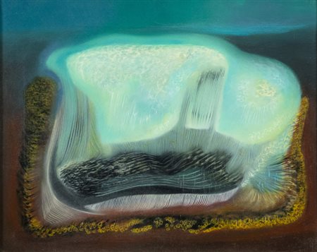 Marco Almaviva (Novi Ligure (Al) 1934 ) Urio, 2000 Olio su tela, cm. 40x50....