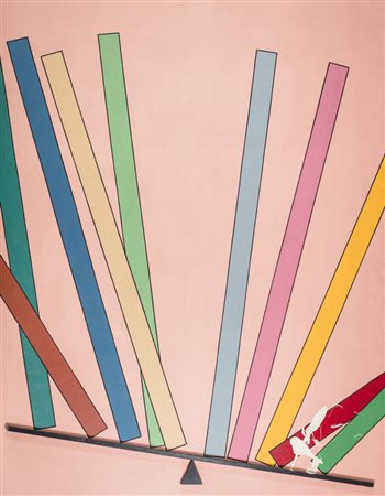 Aldo Mondino (Torino 1938 2005) Anniversario privato, 1965-67 Olio e legno su...