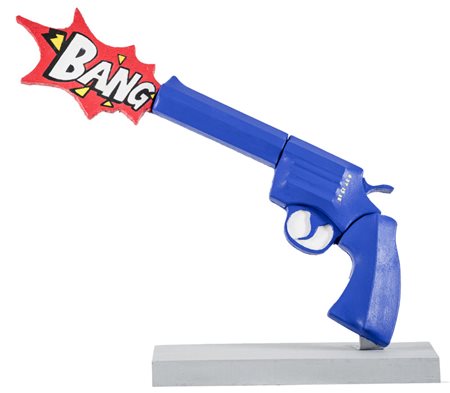 Fabrizio Giorgi (Livorno 1953 ) Colt, Tela estroflessa su legno sagomato, cm....