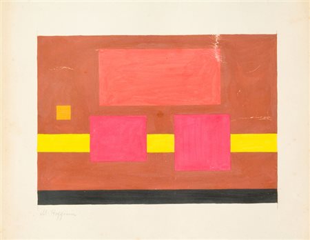 Mauro Reggiani (Nonentola (Mo) 1897 Milano 1980) Senza titolo, Tecnica mista...