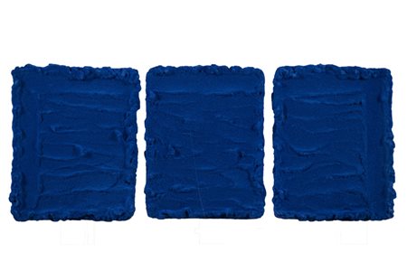 Pino Pinelli (Catania 1938 ) Pittura blu, 2008 Opera di tre elementi ciascuno...