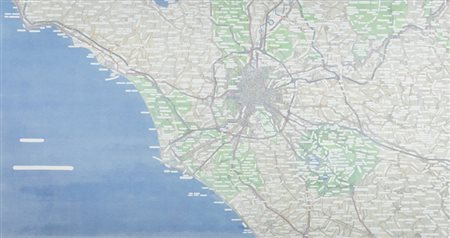 Emilio Isgrò (Barcellona di Sicilia (Me) 1937 ) Caput mundi, 2007 Acrilico,...