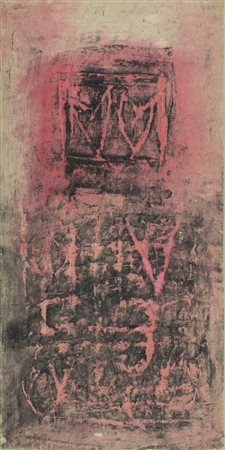 Giorgio Celiberti (Udine 1929 ) Grande bandiera, 1993 Graffito (affresco) su...