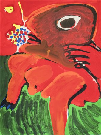 Bengt Lindstrom (Stoccolma 1925 2008) Composizione, Tempera su carta...