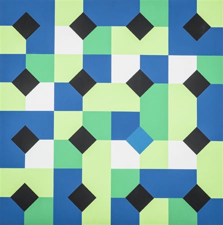 Bruno Munari (Milano 1907 1998) Curva di Peano, 1987 Acrilico su tela, cm....