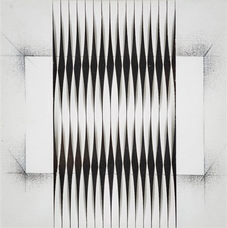 Alberto Biasi (Padova 1937 ) Sfuggenti, 1980-2000 Acrilico su tela tagliata,...