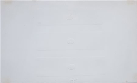 Turi Simeti (Alcamo (Tp) 1929 ) 3 ovali bianchi, anni '90 Calcografia su...