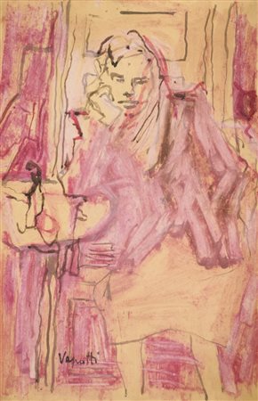 Gianni Vagnetti (Firenze Firenze 1956) Figura, Tecnica mista su cartoncino,...