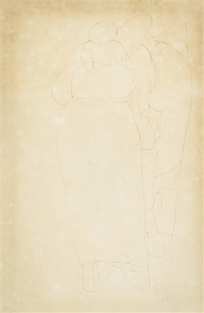 Lorenzo Viani (Viareggio Ostia 1936) La famiglia, China su carta intelata,...