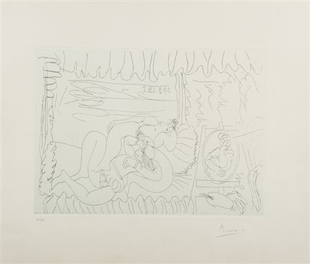 Pablo Picasso (Malaga Mougins 1973) Senza titolo, 1968 Acquaforte di cm....