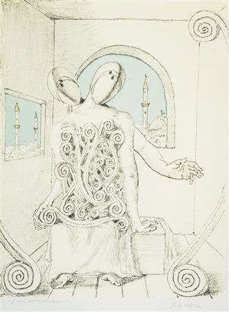 Giorgio De Chirico (Volos Roma 1978) I miei amici orientali, 1969 Litografia...
