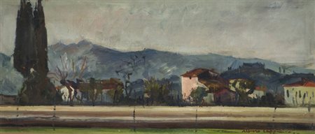 Alfiero Cappellini (Pistoia Pistoia 1969) Paesaggio d'autunno, 1945 Olio su...