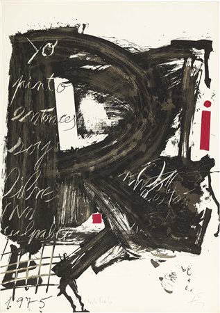 Antoni Tàpies Barcellona 1923 - 2012 Poemas para mirar, 1975 Litografia, es....