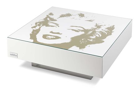 J2L La Chapelle d'Andaine 1936 Tavolo Andy Tavolino con serigrafia a colori,...