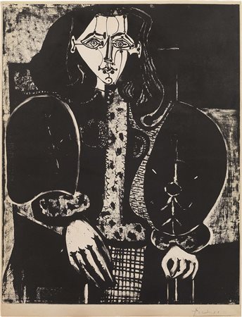 Pablo Picasso Malaga 1881 - Mougins 1973 Femme au Fauteuil n. 1 (Le Manteau...