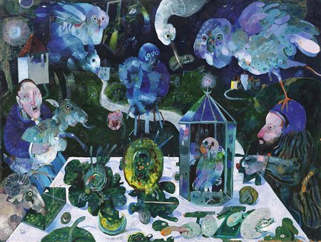 Antonio Possenti Lucca 1933 - 2016 Vivere in campagna, 1983 Olio su faesite,...