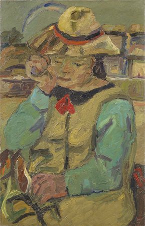 Renato Birolli Verona 1905 - Milano 1959 Contadina col falcetto, 1943-44 Olio...