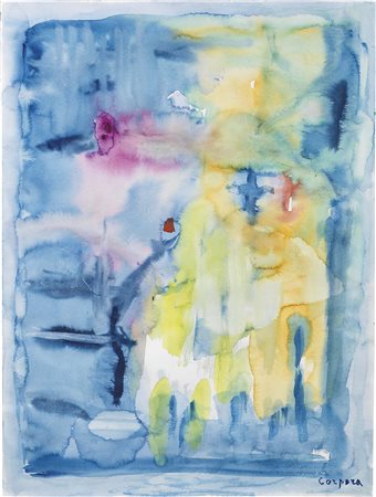 Antonio Corpora Tunisi 1909 - Roma 2004 Senza titolo Acquerello su carta, cm....