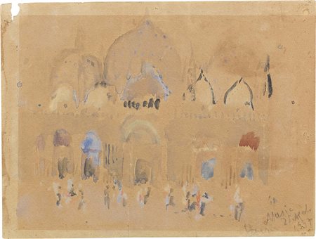 Antonio Zoran Music Gorizia 1909 - Venezia 2005 Venezia, 1947 Acquerello su...