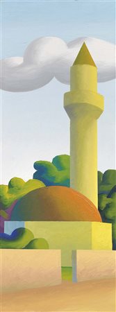 Salvo Leonforte (En) 1947 - Torino 2015 Ottomania Olio su tavola, cm....