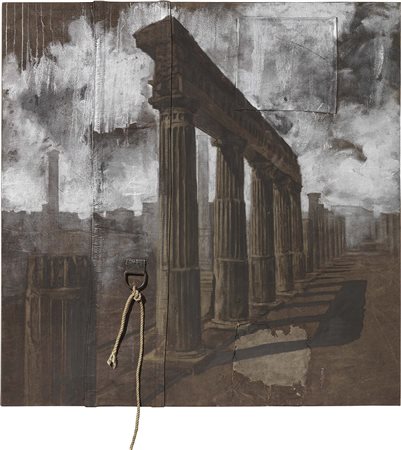 Luca Pignatelli Milano 1962 Rovine Olio su telone di copertura di vagone...