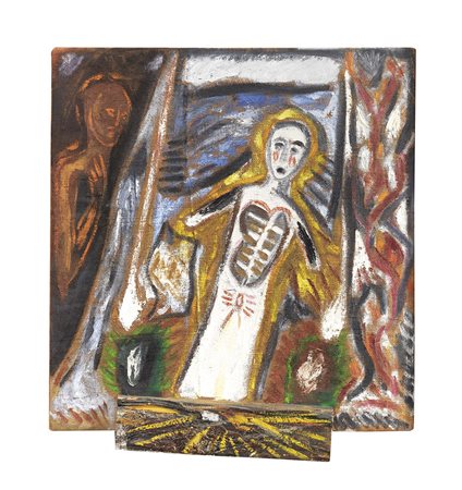 Mimmo Paladino Paduli (Bn) 1948 Senza titolo, 1984 Olio su tela e legno, cm....