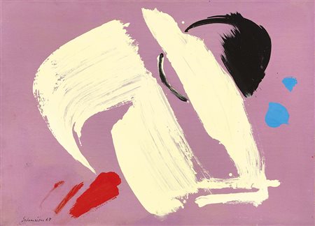 Gérard Schneider Saint-Croix 1896 - 1986 Opus 39 z, 1968 Olio su carta...