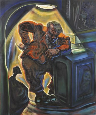Peter Howson Londra 1958 Journey's End, (1990) Olio su tela, cm. 253x213...