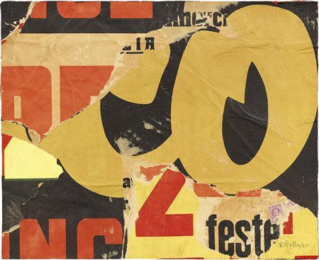 Mimmo Rotella Catanzaro 1918 - Milano 2006 Senza titolo, 1957 Décollage su...
