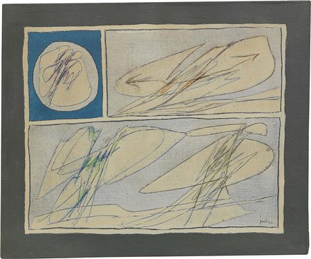 Achille Perilli Roma 1927 L'ultimo bluff, 1964 Acrilico e tecnica mista su...