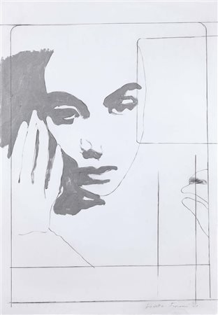 Giosetta Fioroni Roma 1933 Senza titolo, 1961 Smalto e matita su carta, cm....